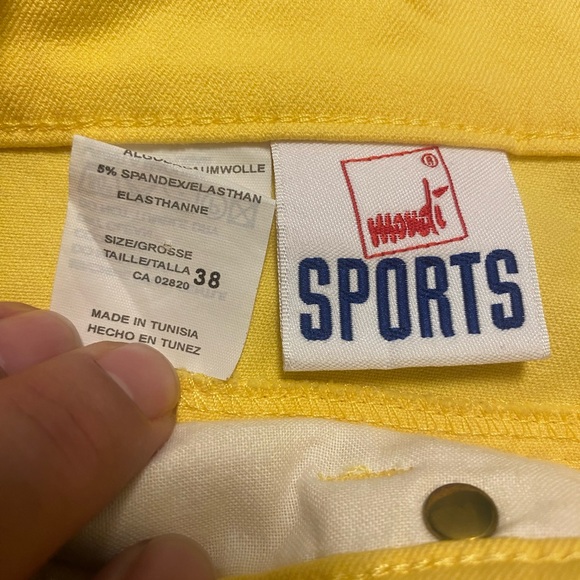 1990’s Vintage Mondi Sports Yellow Pants - Picture 5 of 8